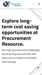 Mobile Screenshot of procurementresource.com